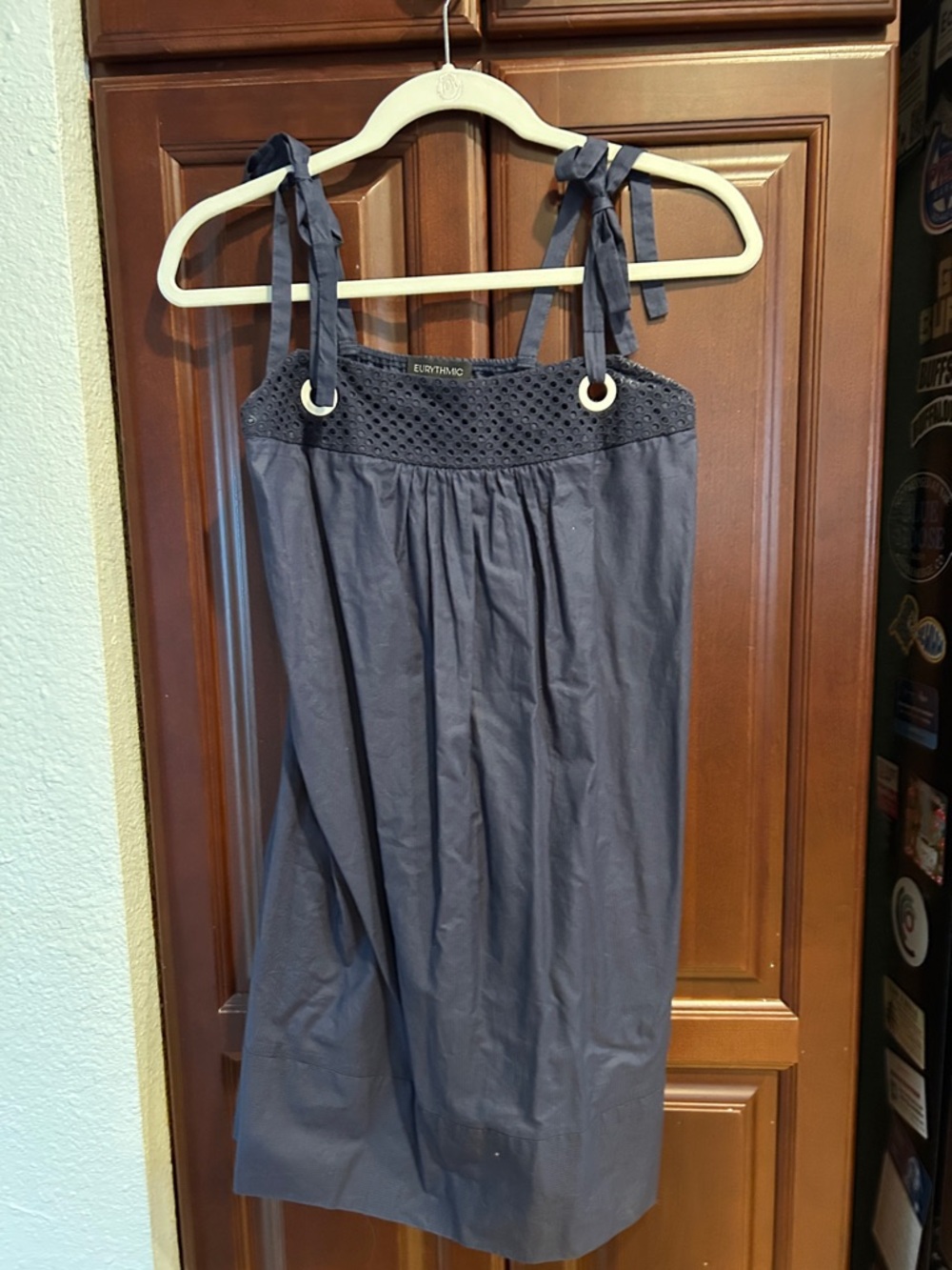 Navy Tie-Shoulder Sundress